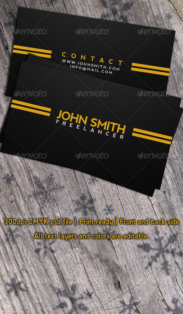 Freelancer Personal Card - Corporate Business Cards