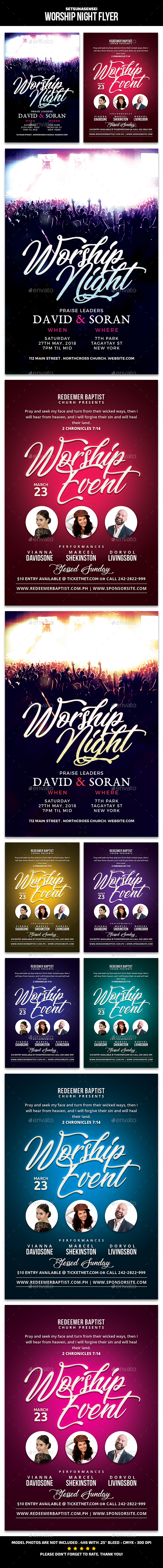 Worship Night Flyer - Church Flyers