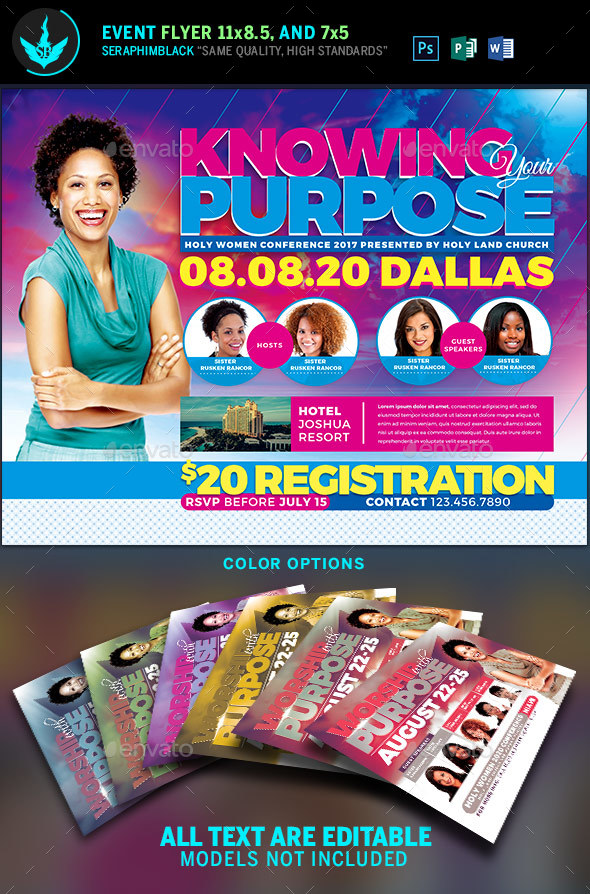 Knowing Your Purpose Church Conference Flyer Template - Church Flyers
