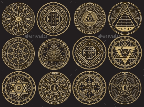Golden Mystery Emblem Collection - Decorative Symbols Decorative