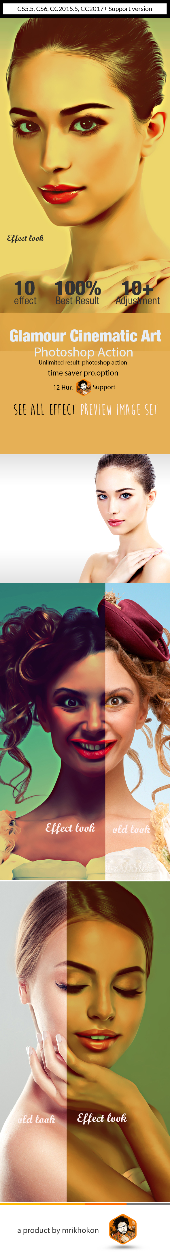 Glamour Cinematic Art - Photo Effects Actions