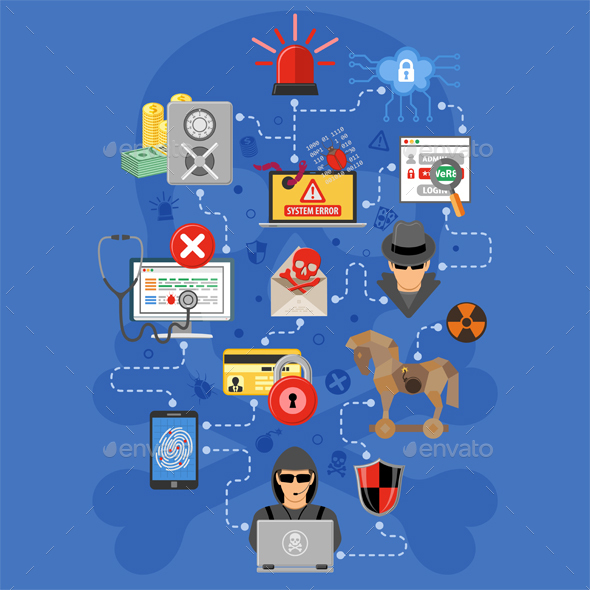 Internet Security Infographics - Computers Technology