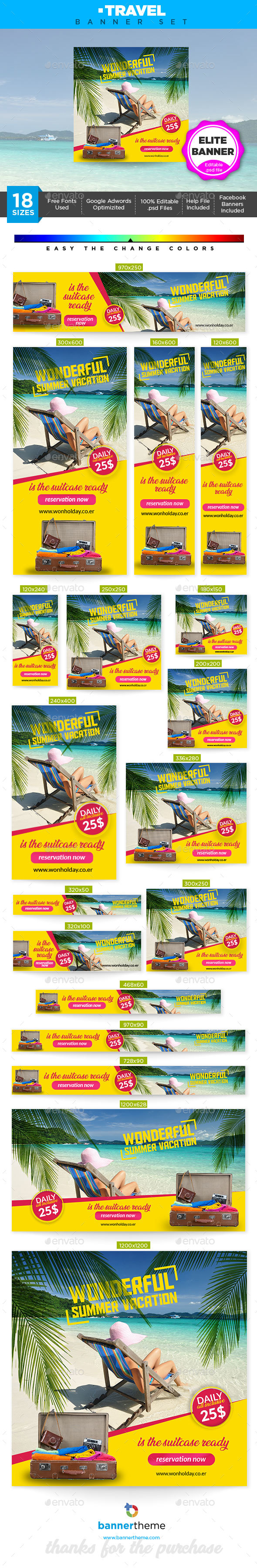 Travel Banner - Banners & Ads Web Elements