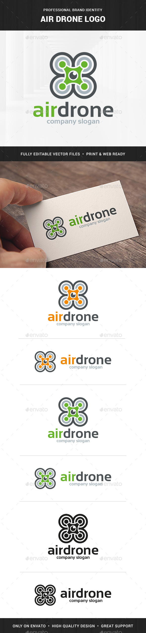 Air Drone Logo Template - Objects Logo Templates