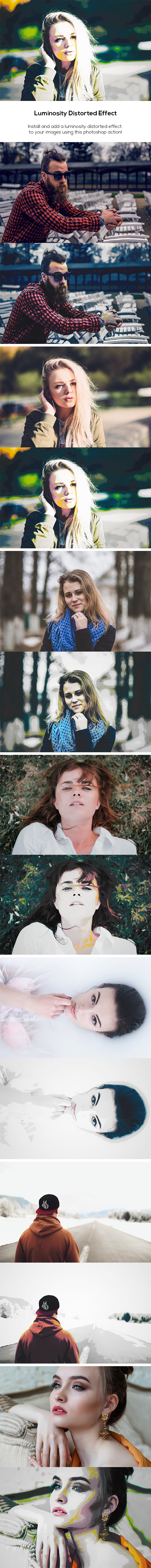 Luminosity Distorted Effect - Photo Effects Actions