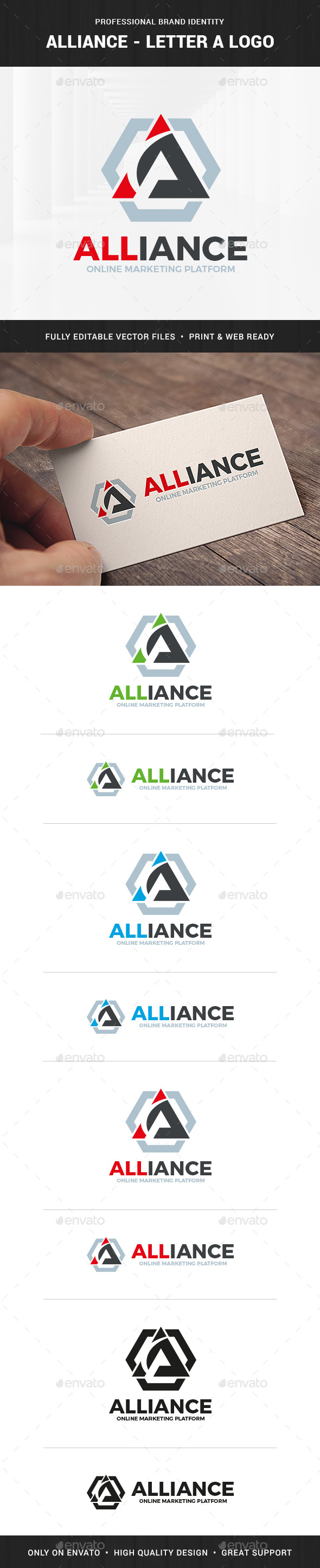 Alliance - Letter A Logo - Letters Logo Templates