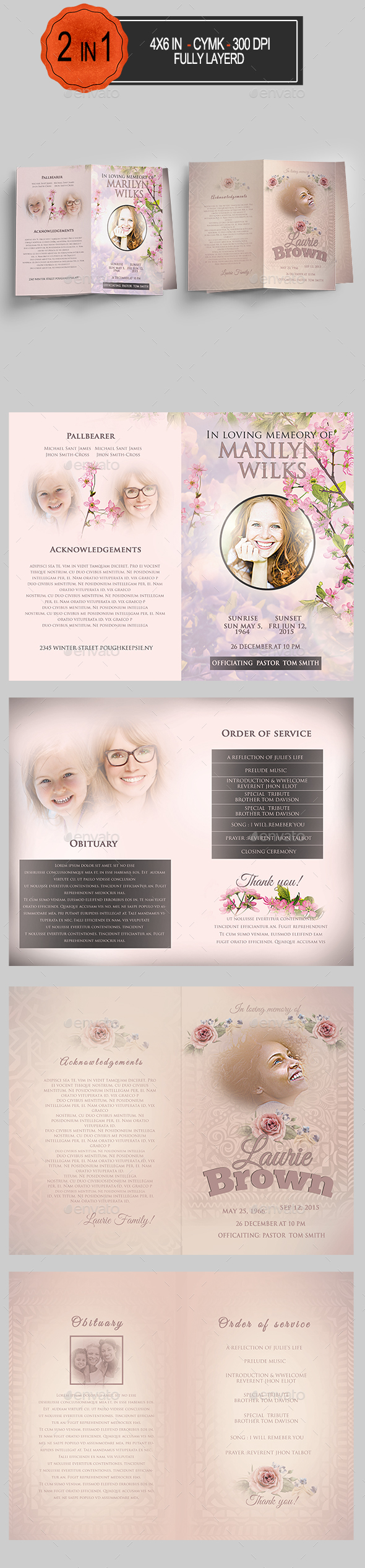 Funeral Program Bundle - Informational Brochures