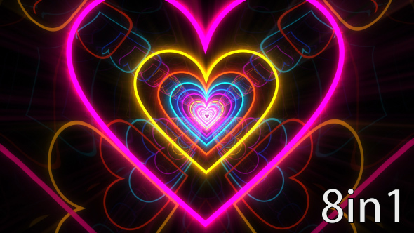 Heart Tunnel Backgrounds