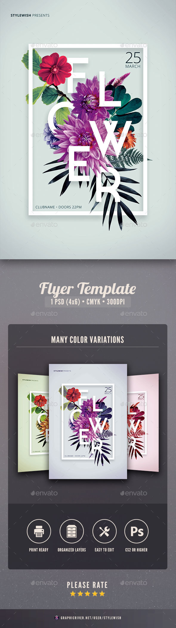 Flower Flyer - Clubs & Parties Events