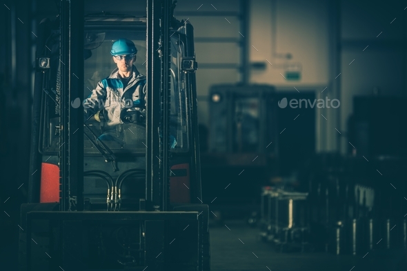 Warehouse Forklift Operator - Stock Photo - Images