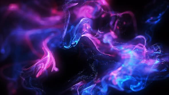 Glowing Colorful Particles Background Loop 4K