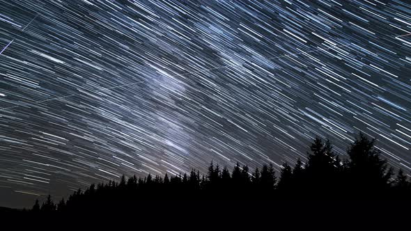 Star Trails in the Night Sky by sergeyxsp | VideoHive