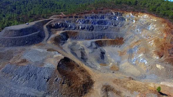 Open Pit Mining Cascading Aerial Views 05