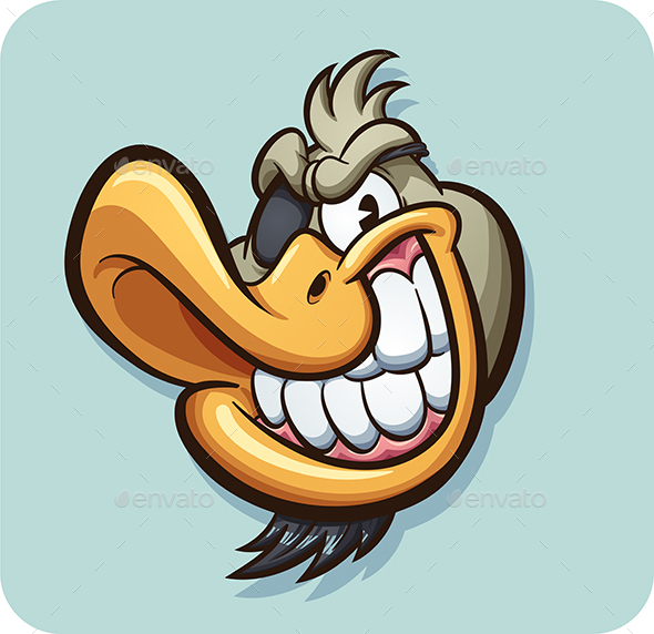 Duck with Eye Patch - Animals Characters