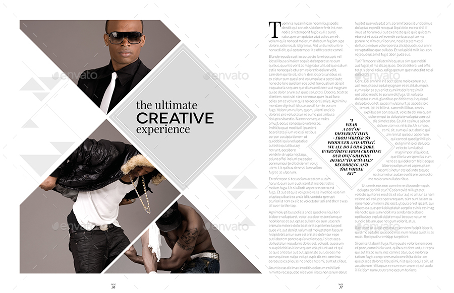 indesign magazine layout templates