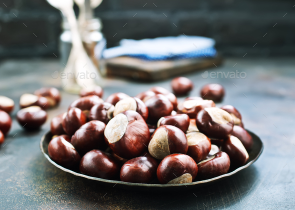 raw chesnuts - Stock Photo - Images