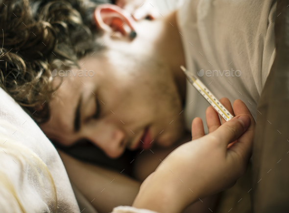 Caucasian man with high fever Stock Photo by Rawpixel | PhotoDune