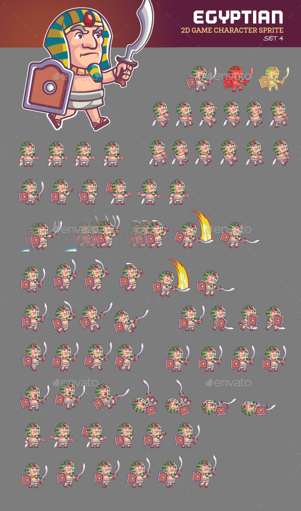 Egyptian Game Sprite - Sprites Game Assets