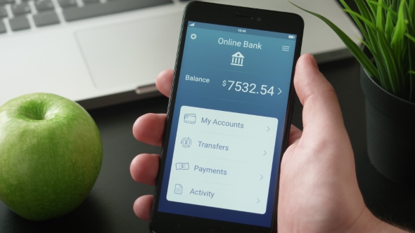 Checking Bank Accounts Using Banking App