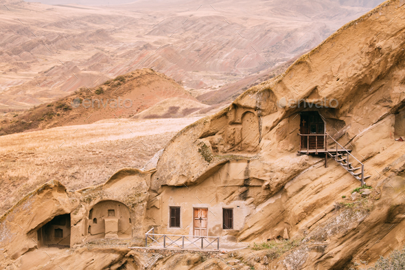 Sagarejo Municipality, Kakheti Region, Georgia. Ancient Rock-hew - Stock Photo - Images