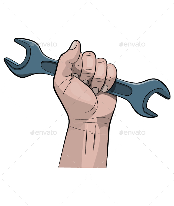 Hand with a Wrench - Industries Business