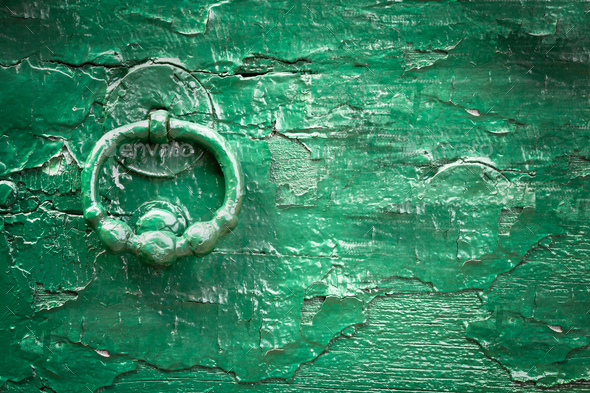 Green wood old knock door Stock Photo by germanopoli | PhotoDune
