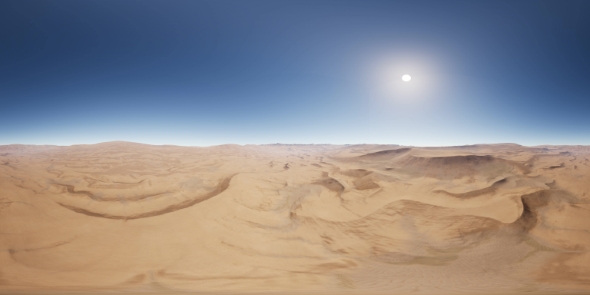 VR 360 Camera Moving Above Desert, Motion Graphics | VideoHive