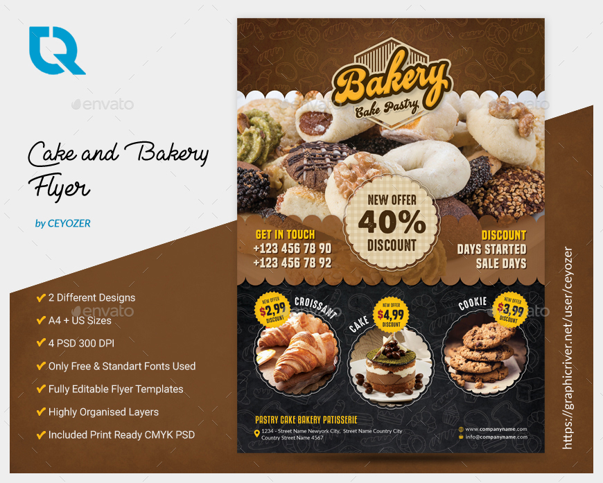Cake Flyer, Print Templates GraphicRiver
