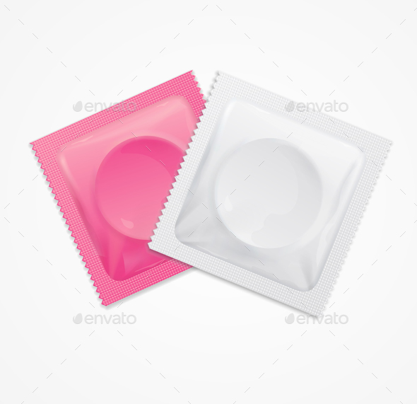 Realistic 3d Detailed Condoms Package Set - Man-made Objects Objects