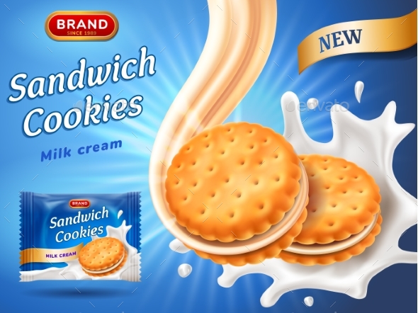 Sandwich Cookies Ads - Food Objects