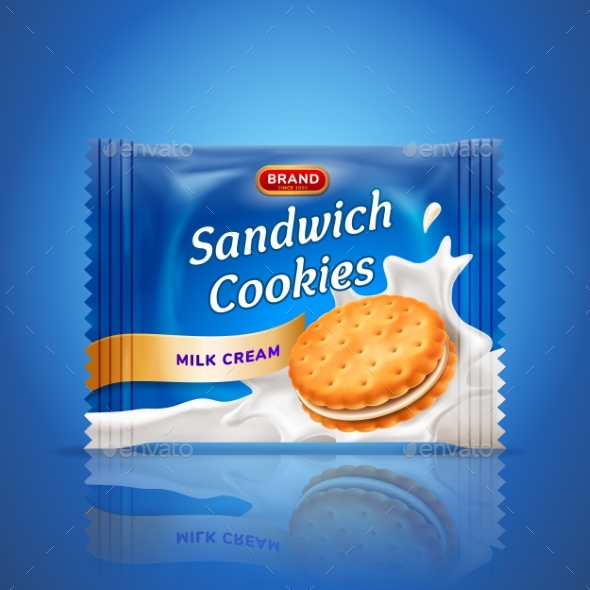 Sandwich Cookies or Cracker Package Design - Food Objects