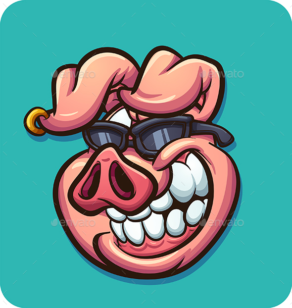 Cartoon Pig - Animals Characters
