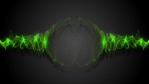 Green Energy Audio Spectrum Particles Background