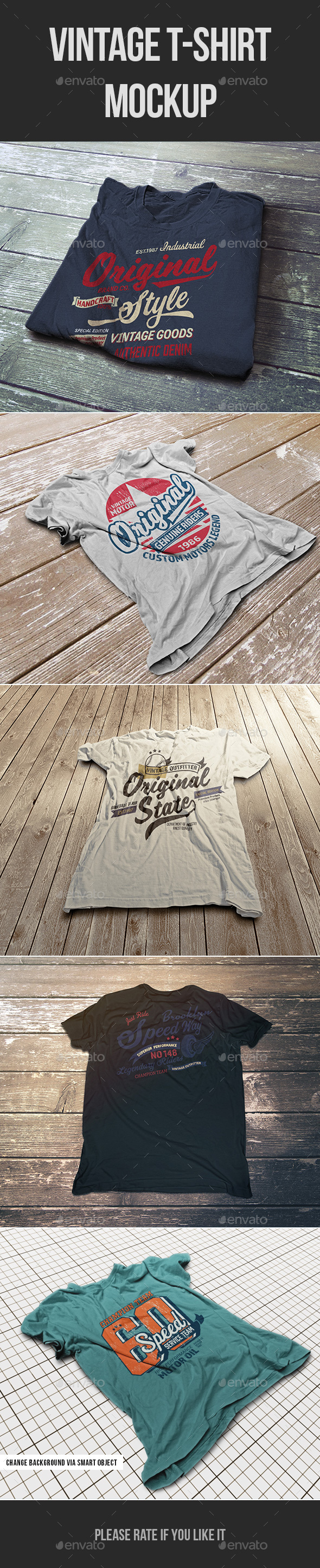 Download Vintage T-Shirt Mockup by dgas99 | GraphicRiver