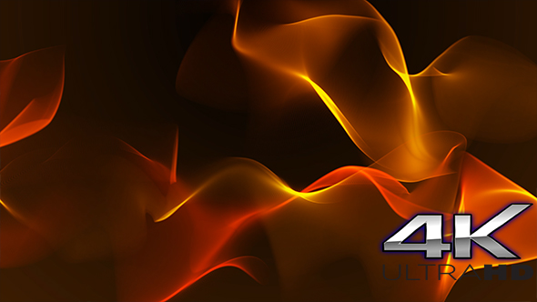 Abstract Glowing Fire Waves Background