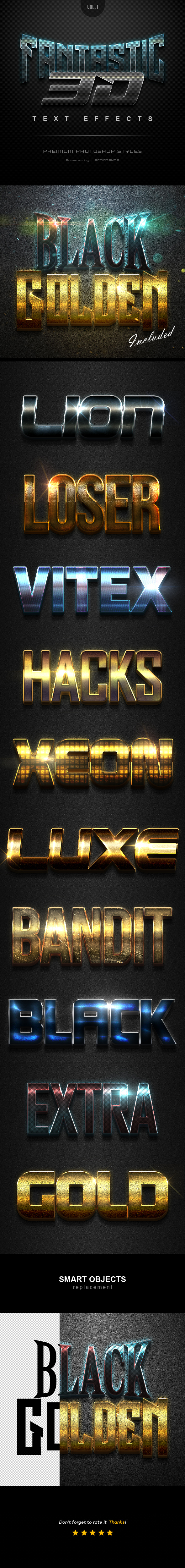 3D Text Effects Vol.1 - Text Effects Styles