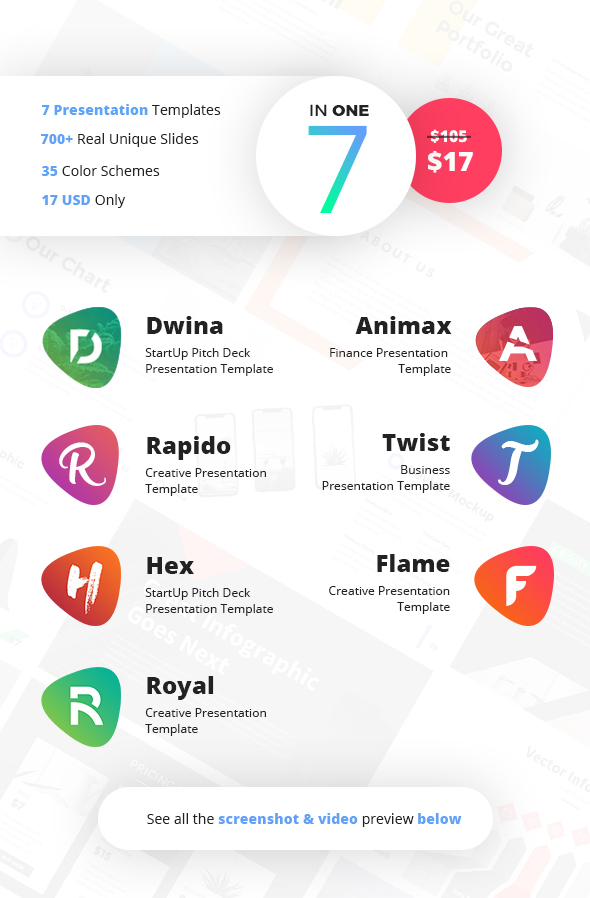 The 7 Gradient Pack Keynote Templates - Keynote Templates Presentation Templates