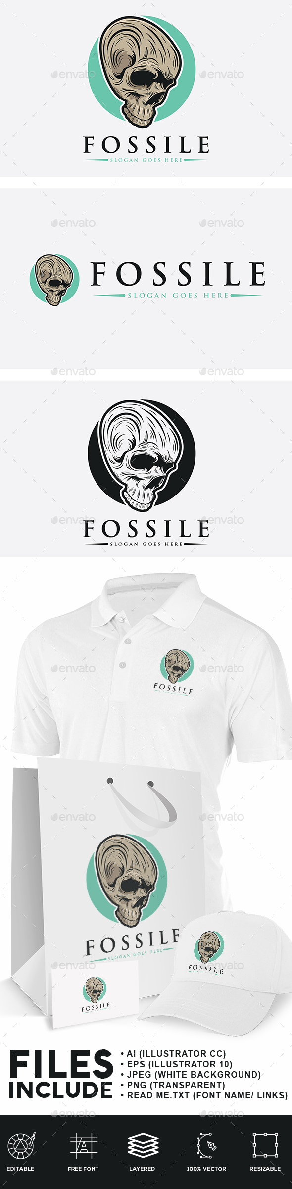 Skull Head Logo - Humans Logo Templates