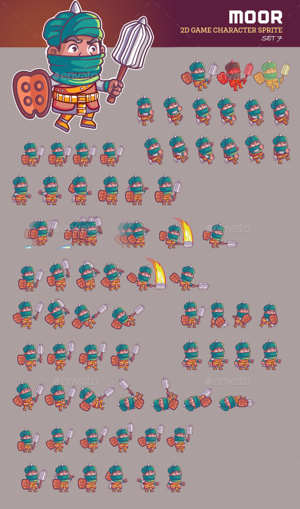 Moor Game Sprite - Sprites Game Assets