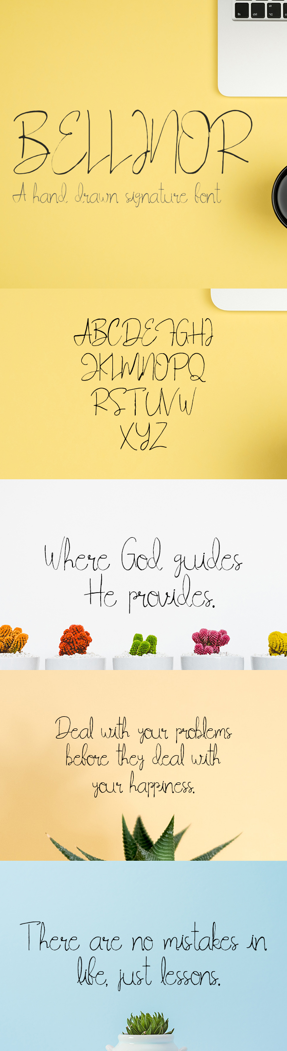 Bellinor A Hand Drawn Signature Font - Hand-writing Script