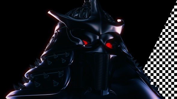 Samurai Head Helmet VJ Loop alt