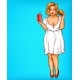 Vector Obese Blonde Woman