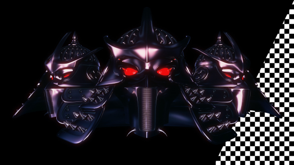 Samurai Head Helmet VJ Loop alt