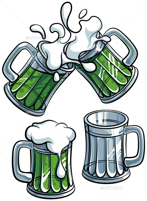 Set of Beer Glasses - Objects Vectors