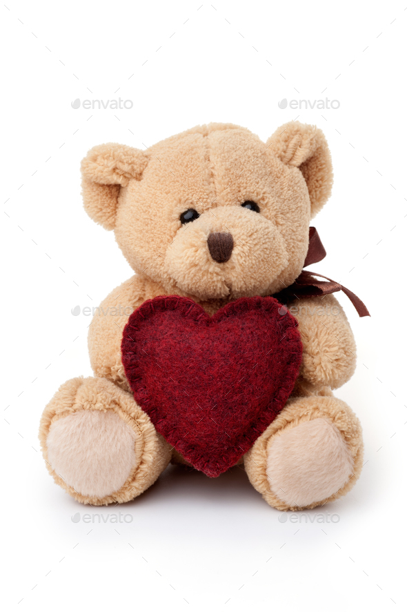 stuffed bear with heart