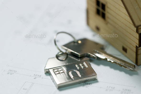 Key with house plan Stock Photo by kenishirotie | PhotoDune