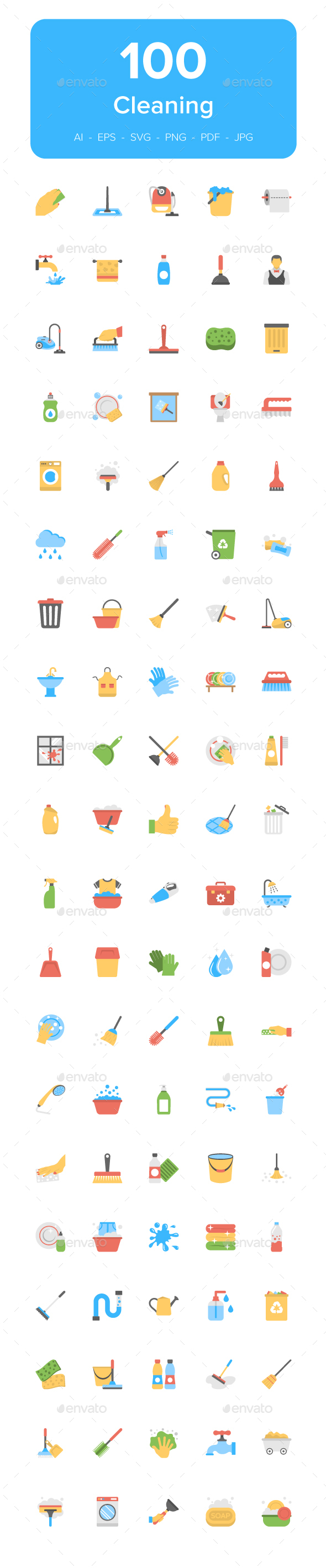 Cleaning Equipment and Accessories - Icons