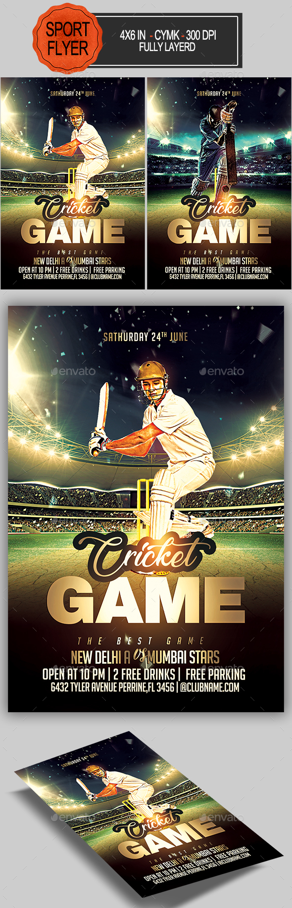 Cricket Game Flyer - Sports Events
