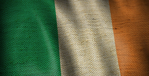 Burlap Flag of Ireland