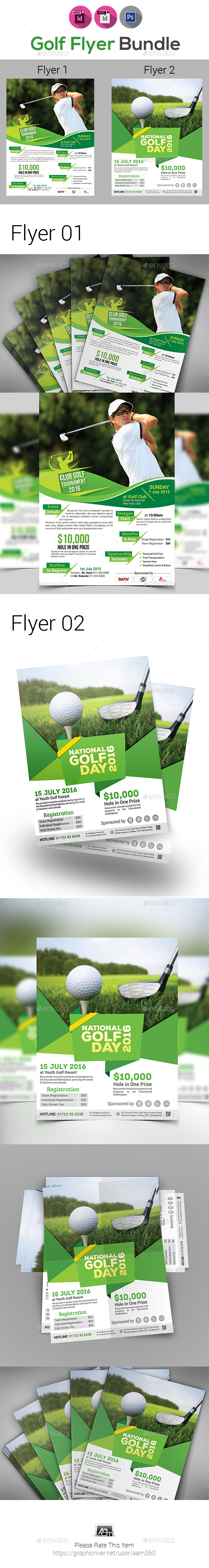 Golf Tournament Flyers Bundle - Sports Events